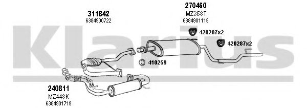 600423E KLARIUS Exhaust System Exhaust System