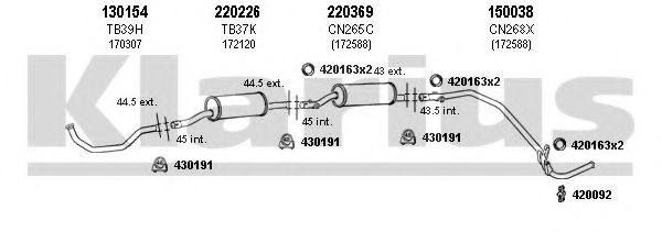 630285E KLARIUS Exhaust System
