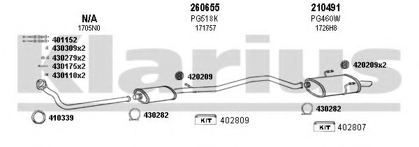 630354E KLARIUS Exhaust System