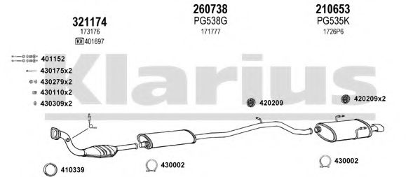 630507E KLARIUS Exhaust System Exhaust System