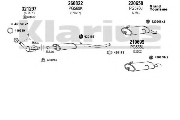 630566E KLARIUS Exhaust System Exhaust System