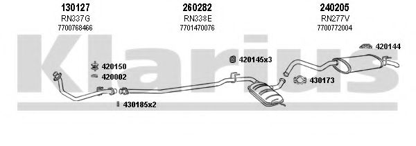 720117E KLARIUS Exhaust System
