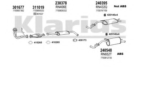 720206E KLARIUS Exhaust System