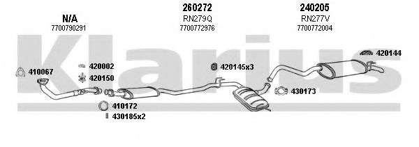 720334E KLARIUS Exhaust System Exhaust System