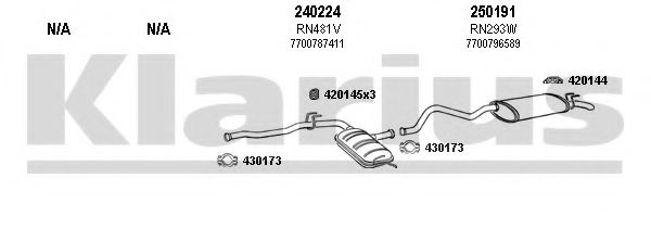 720367E KLARIUS Exhaust System