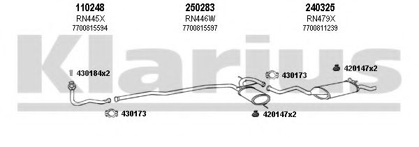 720431E KLARIUS Exhaust System Exhaust System