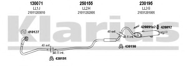 790034E KLARIUS Exhaust System Exhaust System