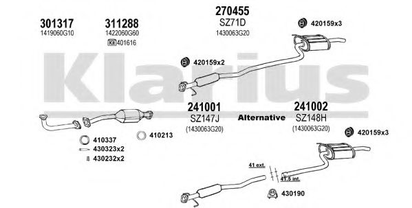 820068E KLARIUS Exhaust System