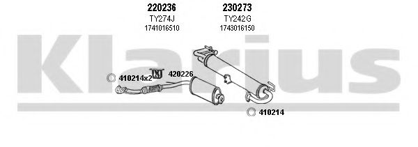 900112E KLARIUS Exhaust System