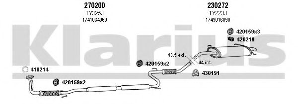 900127E KLARIUS Exhaust System