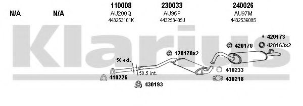 940281E KLARIUS Exhaust System Exhaust System