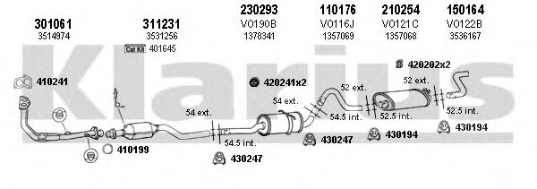 960141E KLARIUS Exhaust System