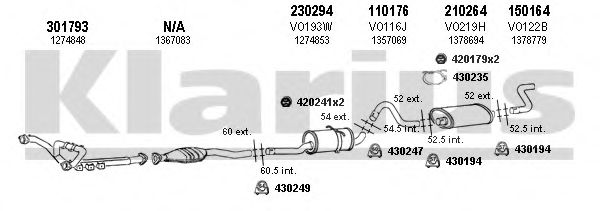 960159E KLARIUS Exhaust System