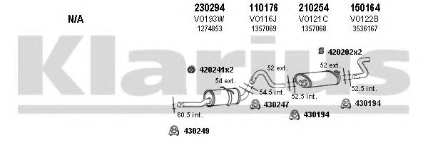 960167E KLARIUS Exhaust System