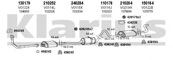 960175E KLARIUS Exhaust System