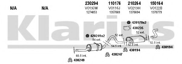 960176E KLARIUS Exhaust System Exhaust System