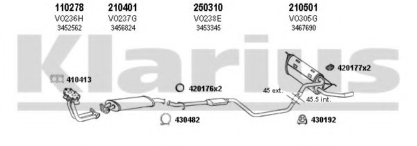 960221E KLARIUS Exhaust System