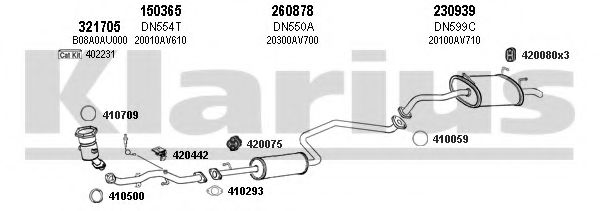 270434E KLARIUS Exhaust System