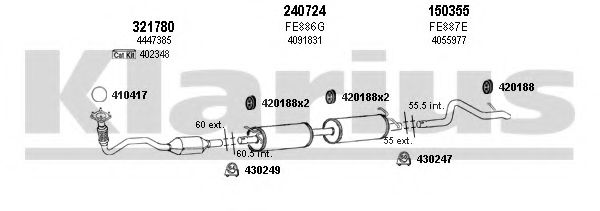 361584E KLARIUS Exhaust System Exhaust System
