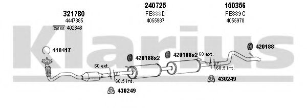 361585E KLARIUS Exhaust System Exhaust System