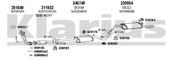 780030E KLARIUS Exhaust System