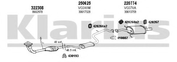 960319E KLARIUS Exhaust System