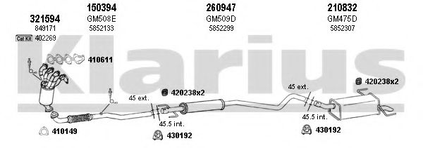 391386E KLARIUS Exhaust System
