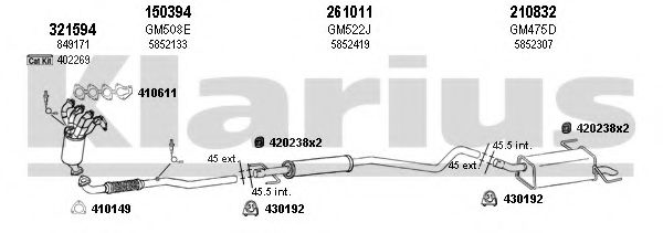 391388E KLARIUS Exhaust System