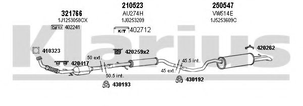780083E KLARIUS Exhaust System