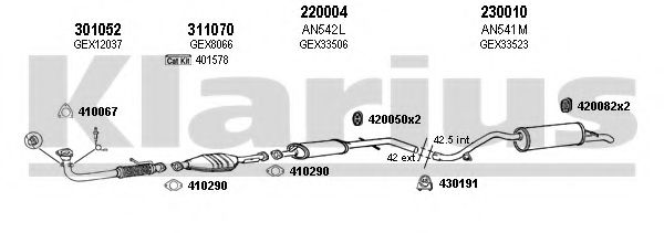 120343E KLARIUS Exhaust System