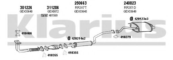 120358E KLARIUS Exhaust System