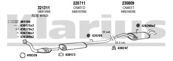 330877E KLARIUS Exhaust System Exhaust System