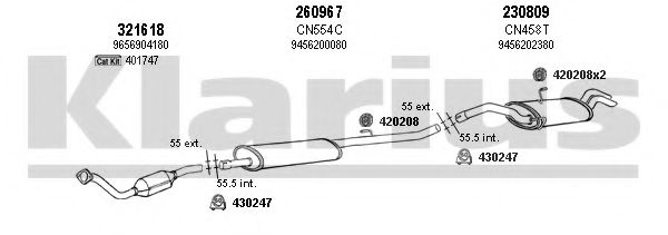 330881E KLARIUS Exhaust System