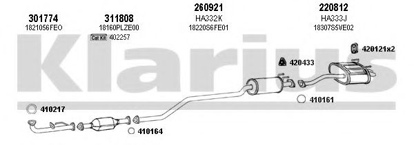 420213E KLARIUS Exhaust System