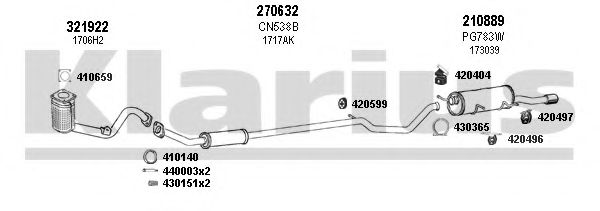 630819E KLARIUS Exhaust System