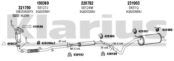 780072E KLARIUS Exhaust System Exhaust System