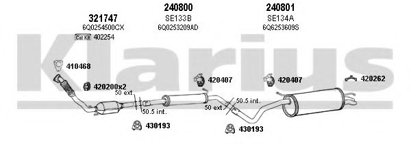 790258E KLARIUS Exhaust System Exhaust System