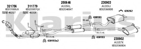940534E KLARIUS Exhaust System Exhaust System