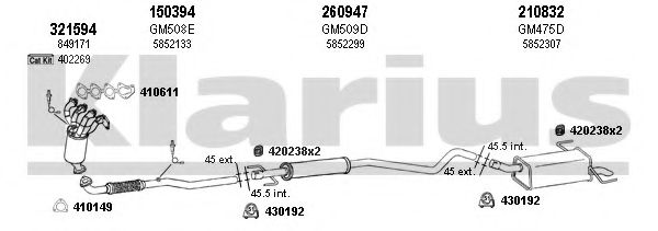 391334E KLARIUS Exhaust System