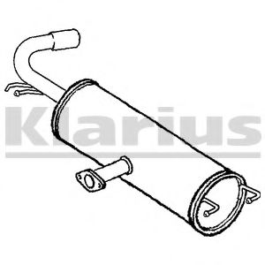 TY695P KLARIUS Exhaust System End Silencer