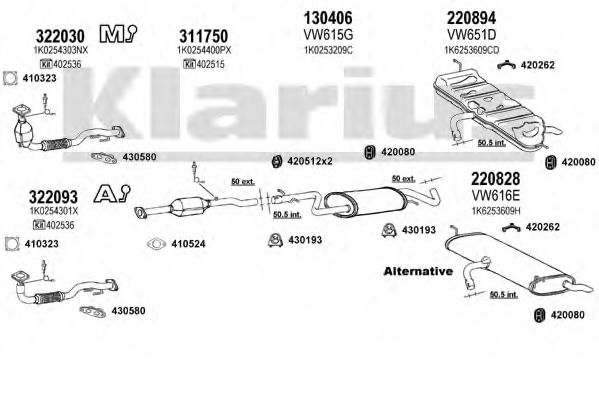 931127E KLARIUS Exhaust System Exhaust System