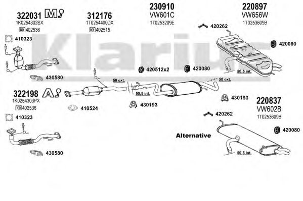 931142E KLARIUS Exhaust System Exhaust System