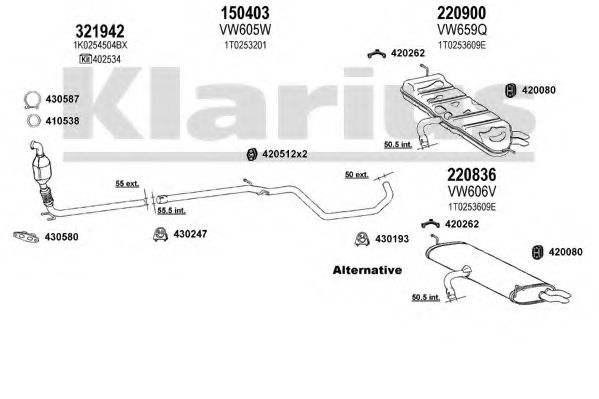931147E KLARIUS Exhaust System