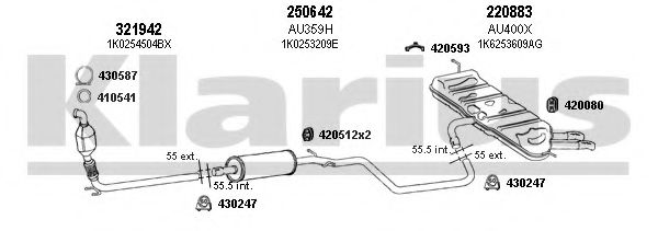 940574E KLARIUS Exhaust System Exhaust System