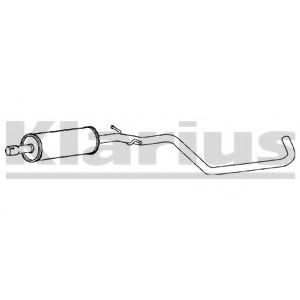 250782 KLARIUS Exhaust System Middle Silencer