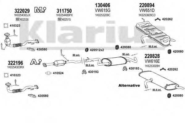 931128E KLARIUS Exhaust System