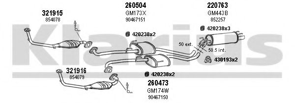 391399E KLARIUS Exhaust System