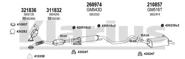 391414E KLARIUS Exhaust System