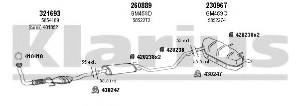 391510E KLARIUS Exhaust System