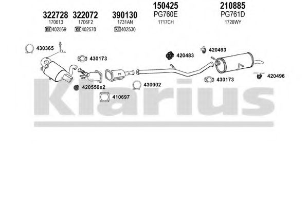 630923E KLARIUS Exhaust System Exhaust System